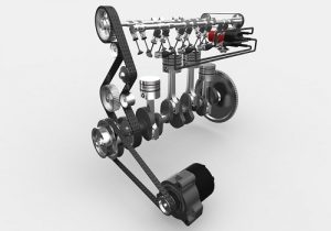پروژه طراحی موتور خودرو در نرم افزار سالیدروک