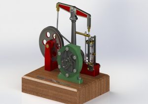 پروژه طراحی موتور بخار در نرم افزار سالیدروک