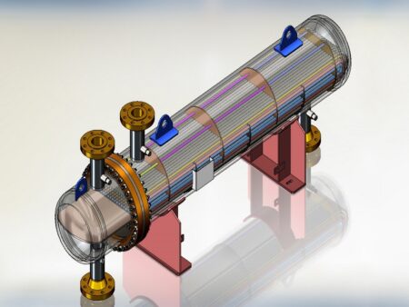 مدل سه بعدی مبدل حرارتی در نرم افزار سالیدورک Solidworks