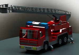 طراحی ماشین آتش نشانی در نرم افزار سالیدروک