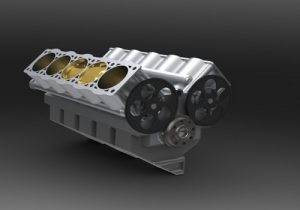 طراحی موتور 10 سیلندر در نرم افزار سالیدروک