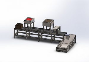 مدل سه بعدی خط تولید کارخانه در نرم افزار سالیدروک