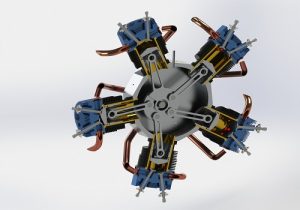 دانلود مدل موتور شعاعی در نرم افزار سالیدروک