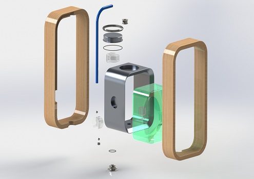 دانلود مدل سه بعدی ظرف ریکای دستی در نرم افزار Solidworks