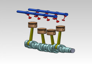 دانلود مدل سه بعدی موتور 4 سیلندر در نرم افزار Solidworks