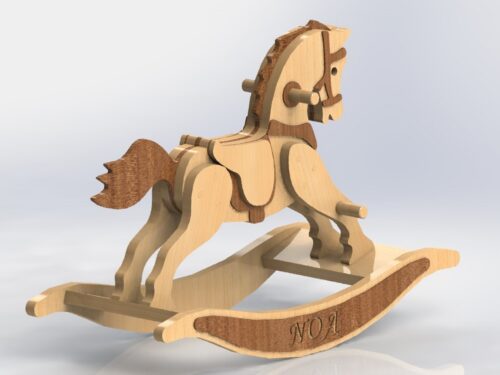 دانلود مدل سه بعدی اسب چوبی در نرم افزار Solidworks